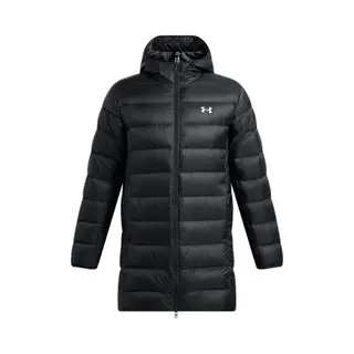 Under Armour Legend Training Lange Warm Waterafstotend Donsjack Heren Jas Zwart 1385839-001 Xl