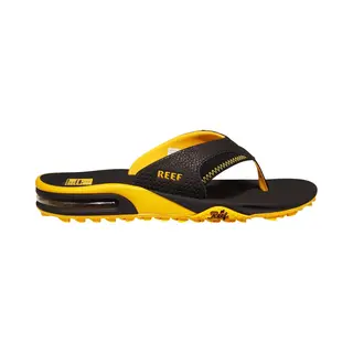 Reef Mens Sandals, Fanning Pregame, Black/Yellow, 10 Uk
