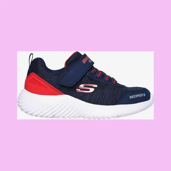Skechers Bounder - Dripper Drop Trainers Navy Red Kids - 27 thumbnail