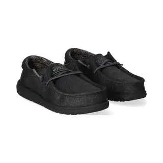 Heydude Wally Youth Jongens Instappers Basic Black Maat 30