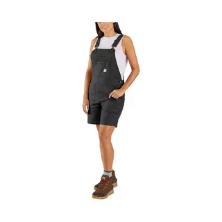 Carhartt Robuste Damen-Shorts, Flexibel, Lockere Passform, Aus Segeltuch, Schwarz, X-Small