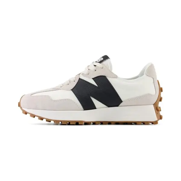 New Balance Women's 327 Shoes, Moonbeam/Black, 8/M thumbnail