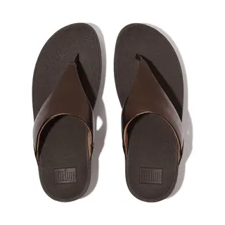 Fitflop Lulu Lederen Teenslipper - Microwobbleboard-zool Technologie