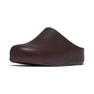 FitFlop Damen Clog Shuv Tumbled-Leather Clogs E5Q Chocolat-36