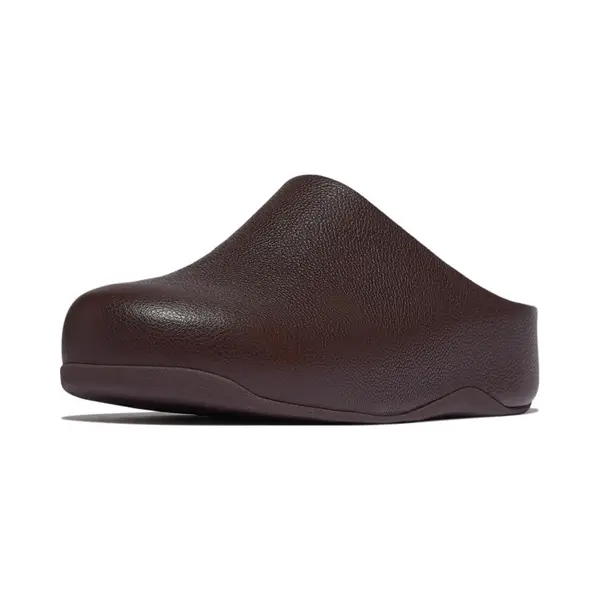 FitFlop Damen Clog Shuv Tumbled-Leather Clogs E5Q Chocolat-36 thumbnail