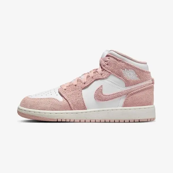 Nike Air Jordan 1 Mid Se Gs Sneakers Fq8162, White Sail Legend Pink thumbnail