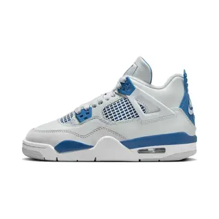 Air Jordan 4 Retro Gs Military Blue 2024 Kindersneakers Wit Off-White Neutraal-Grijs HF4281-141 36