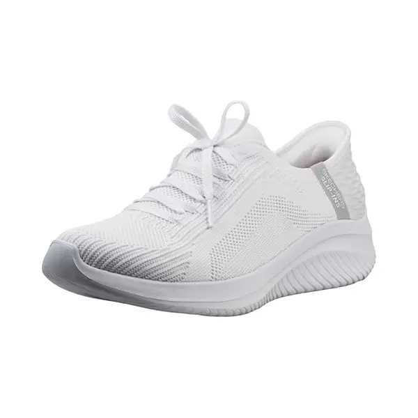 Skechers Women's Ultra Flex 3.0 Brilliant Path, White Knit/Light Gray Trim, 5 Uk thumbnail