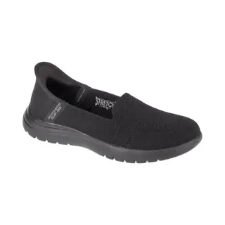 Skechers Women's On-The-Go Flex Camellia Slip-On Sneakers, Black Textile, 3 Uk