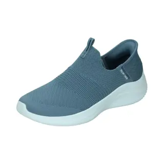 Skechers Ultra Flexibele Bedel 3.0 Sneakers Voor Dames, Slate Textiel Navy Trim