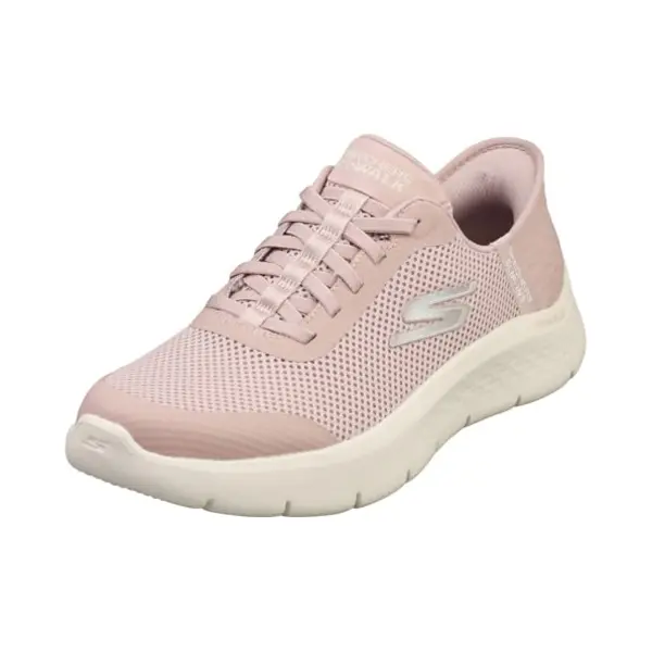 Skechers Slip Ins Go Walk Bungee Mve Mauve Womens Trainers 124836 In A Plain Textile In Size 5 thumbnail