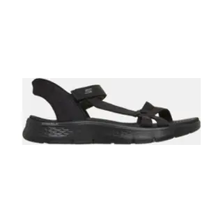Skechersvoor Vrouwen. 141481 Slip-ins Go Walks Flex Illuminate Sandalen Zwart (36), Plat, 1 Tot 3 Cm, Klittenband, Casual