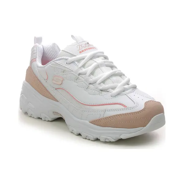 Skechers D'Lites New Heat Damen Sneaker Weiß/Orange Eu 38 thumbnail