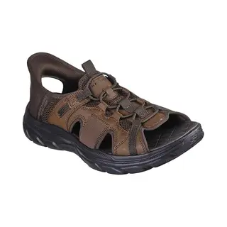 Skechers Revolted Ss Merrick Sportsandaal Voor Heren, Donkerbruin Mesh Synthetisch, 42 Eu