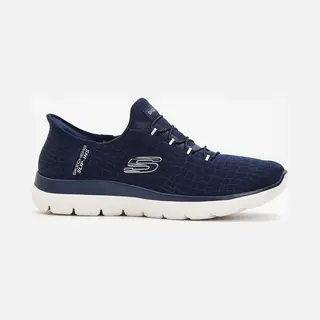 Skechers Summits Classy Night Espadrilles, Navy Mesh/Silver Trim, 39 Eu