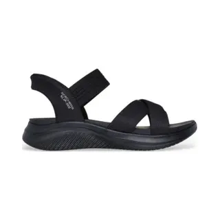 Skechers Women's Ultra Flex 3.0 Sandal Never Better, Black Fuschia, 6 Uk