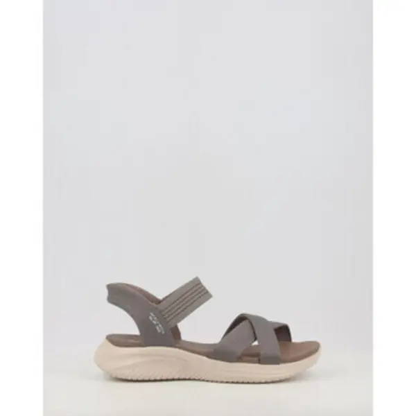 Skechers Women's Ultra Flex 3.0-Never Netter Hands Free Slip-ins Sandal, Dark Taupe, 6 Uk thumbnail