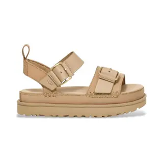 UGGvoor Vrouwen. 1167392 Leren Sandalen Goldenstar Villa Mosterd (40), Leer, Plat, Gesp, Casual