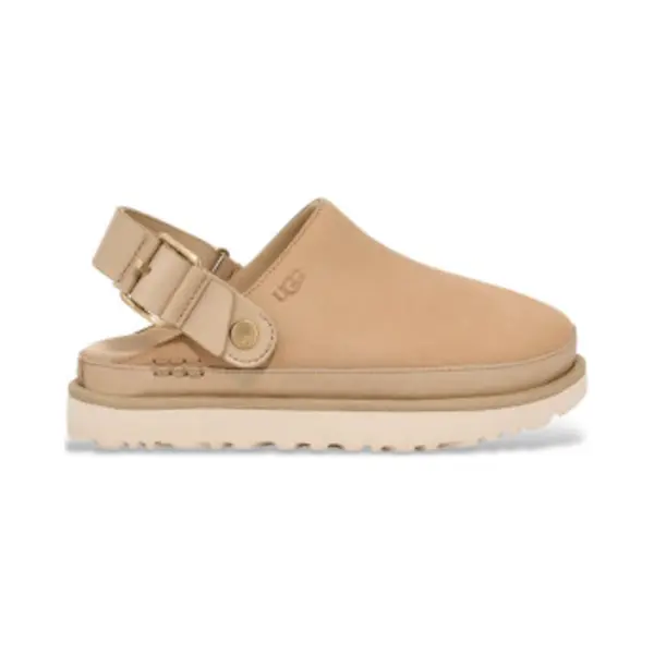 Ugg For Woman. 1169590 Leather Clogs Goldenstar Villa Light Brown (37), 1 To 3 Cm, Buckle, Casual thumbnail