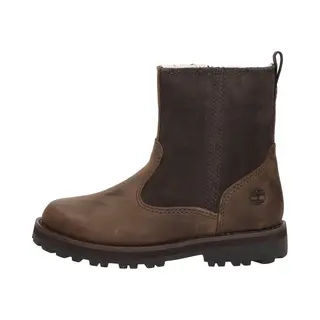 Timberland Unisex For Kids. TB1A28KX2421 Courma Mid Warm Brown Leather Boots (27), Flat, Zip, Casual, Children's Fashion