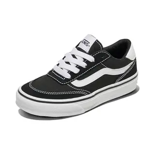 Vans Brooklyn Ls Kindersneakers, Uniseks, Zwart En Wit Suède Canvas, 30 Eu
