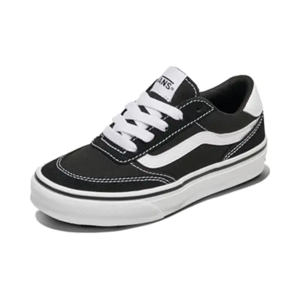 Vans Brooklyn Ls Kindersneakers, Uniseks, Zwart En Wit Suède Canvas, 30 Eu thumbnail