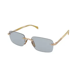David Beckham Db 1195/s Sonnenbrillen Herrenbrillen Gold Rechteckige Blau 57mm