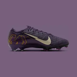 Nike Mercurial Vapor 16 Elite Kylian Mbappe Fg Low-Top-Fußballschuhe (FQ8683-500, Grand Purple/Pale Ivory), Grand Purple/Pale Ivory, 44 Eu