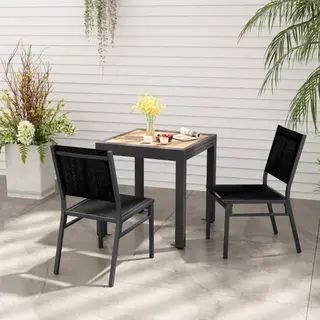 Costway NP11689DK-1 outdoor chair Lounge Flat seat Fabric, Metal Black