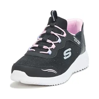 Skechers Girls' Bounder Simple Cute Shoe, Black/White, 13 Uk Child
