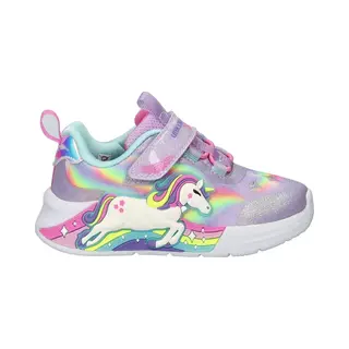Skechers Unicorn Chaser Sneakers Voor Meisjes, Lavender Sparkle Mesh Multi Trim, 23 Eu