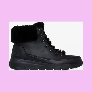 Skechers Women's Glacial Ultra Wonderland Boots, Black Textile, 6 Uk
