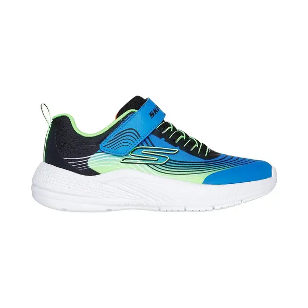 Skechers Boys Microspec Advance Sneaker, Black Lime, 4 Uk Child thumbnail