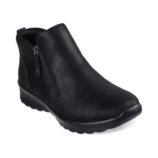 Skechers Lovely Vibe Dames Enkellaarsjes Zwart - Maat 39 - Extra Comfort - Memory Foam