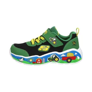 Skechers Barn Squad Buddies Gnbk Green Black Kids Trainers 407065N In A Plain Man-made In Size 22