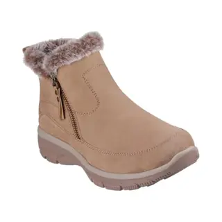 Skechers Women's Easy Going Cool Zip! Boots, Tan Suede, 3 Uk