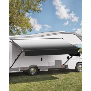 Vevor Caravan Luifel 488cm Handmatige Rv Zonwering Camper Intrekbaar