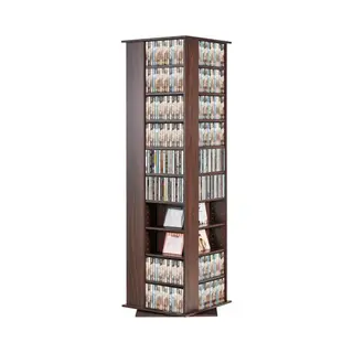 Vevor Media-Opbergkast 4-Zijdig Draaibare Mediatoren 1040 Cd'S Espresso