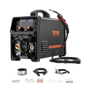 Vevor 5-in-1 Lasapparaat Mig Tig 200A Lasapparaat 6, 1 Kva Plus Synergic