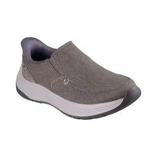 Skechers Slip-Ins 205356 Decklan Gulliver Taupe Mocassins De Sport Pour Homme En Tissu, Taupe, 42 Eu