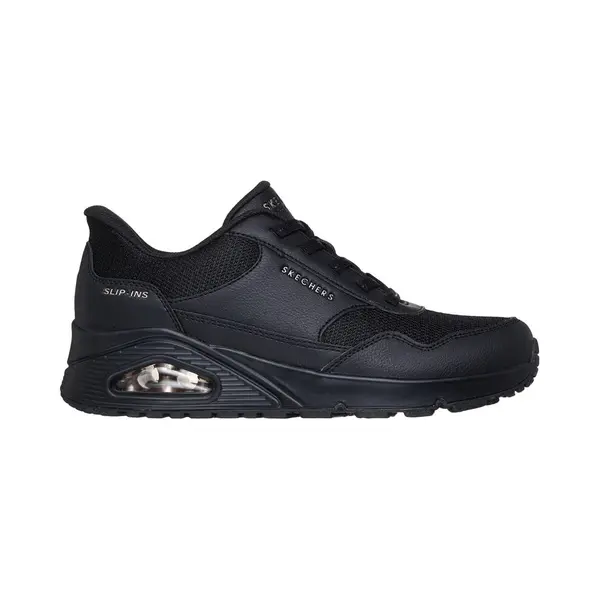 Debenhams Uno Slip-Ins Duraleather And Mesh Trainers Black thumbnail