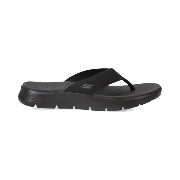 Skechers Go Walk Flex Sandal Holly Women's Vegan 3-Point Thong Sandals With Memory Foam Straps Black thumbnail