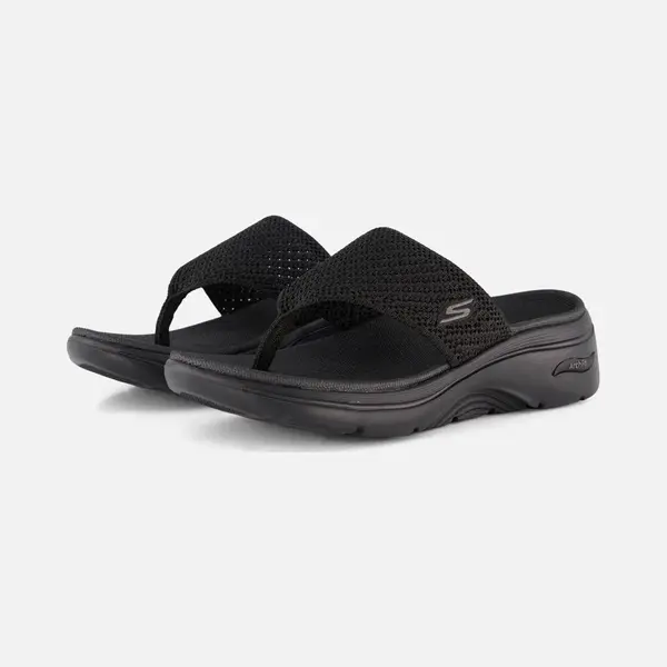 Skechers Women's Go Walk Arch Fit 2.0 Sandal Carrie Sandals/Thong Sandals, Black Textile, 9 Uk thumbnail
