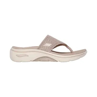 Skechers Go Walk Arch Fit Toe Post Tpe Taupe Womens Toe Post Sandals 140861 In A Plain Textile In Size 8
