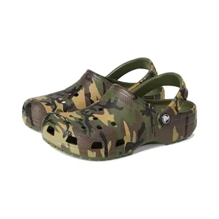 Crocs Classic Camouflage Clog K Clog Uniseks Kinderen, Legergroen/meerkleurig, 34/35 Eu