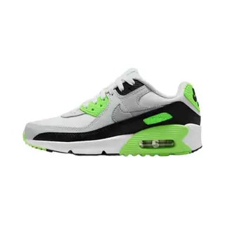 Nike Air Max 90 Leer Gs Lime Blast Kindersneakers Wit Photon-Dust Licht-Smoke-Grijs CD6864-130 37.5