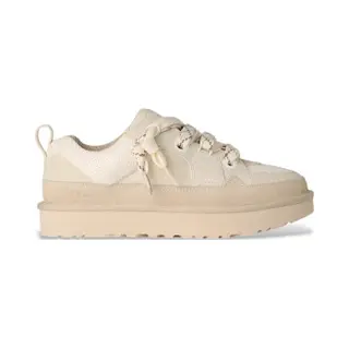 UGGvoor Vrouwen. 1168890 Lo Lowmel Leren Sneakers Beige (39), Leer, Plat, 1 Tot 3 Cm, Veters, Casual