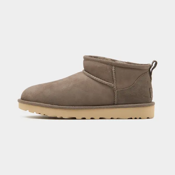 Ugg For Woman. 1116109 Leather Ankle Boots Classic Ultra Mini Brown Greenish Brown (37), Flat, None, Casual thumbnail