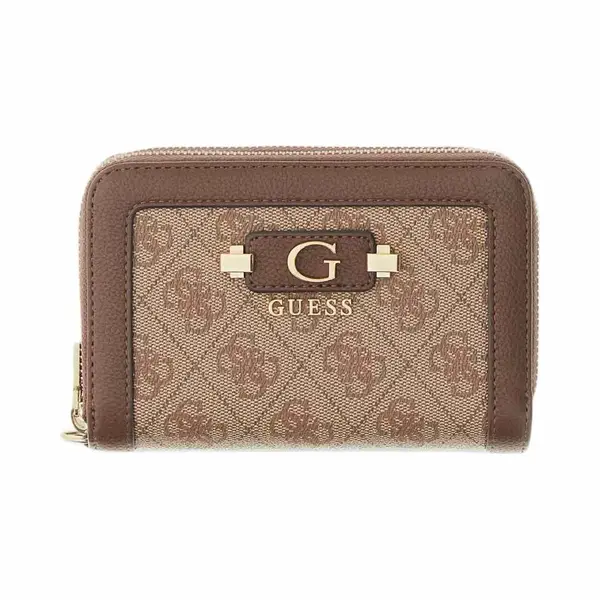 Guess Lindsey Slg Med Double Zip Bnn Bone Logo One Size, Ltl - Latte Logo, Einheitsgröße, Streetwear thumbnail
