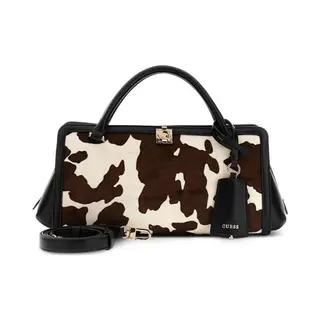 Guess Leren Schoudertas Handtas Audrey Girlfriend Satchel Cow Veelkleurig